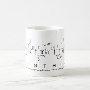 Tasse de nom de peptide de Cinthia