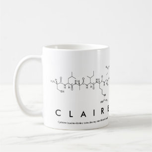Tasse de nom de peptide de Claire