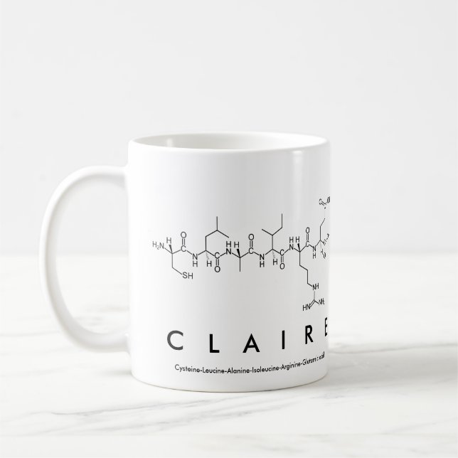 Tasse de nom de peptide de Claire (Gauche)