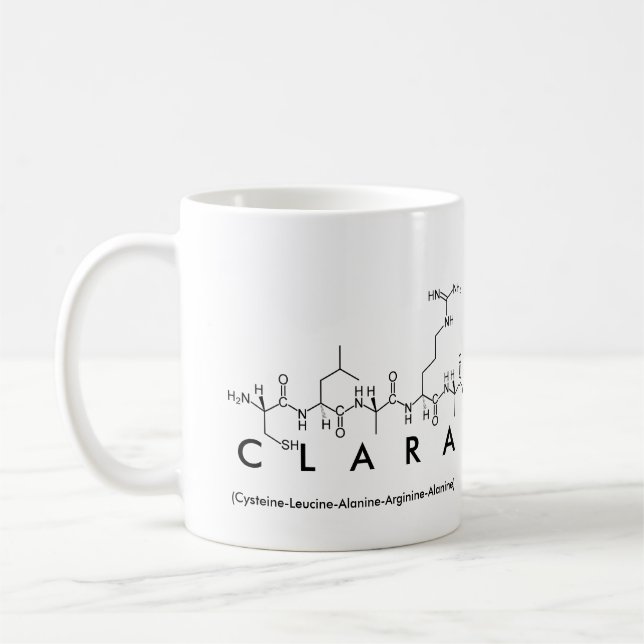 Tasse de nom de peptide de Clara (Gauche)