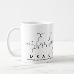 Tasse de nom de peptide de Drake