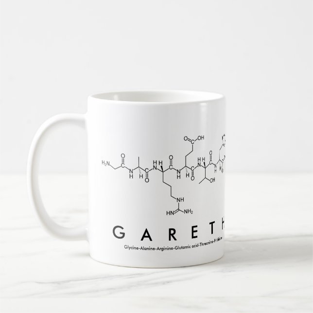 Tasse de nom de peptide de Gareth (Gauche)
