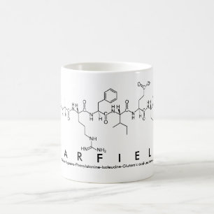 Tasse de nom de peptide de Garfield