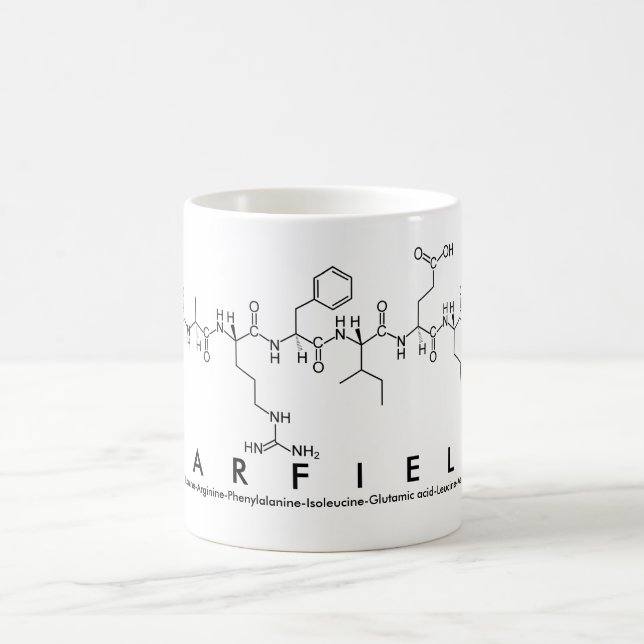 Tasse de nom de peptide de Garfield (Centre)