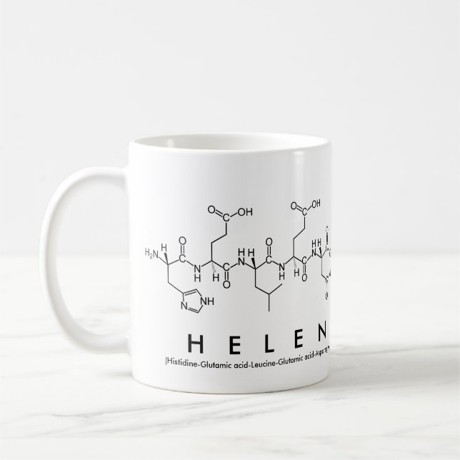 Tasse de nom de peptide de Hélène (Gauche)