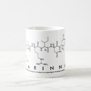 Tasse de nom de peptide de Karinna