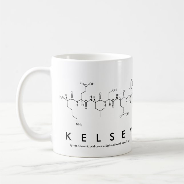 Tasse de nom de peptide de Kelsey (Gauche)