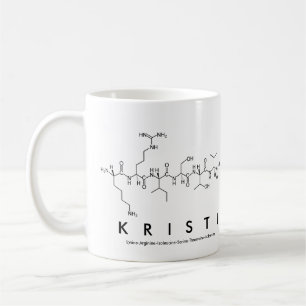 Tasse de nom de peptide de Kristi