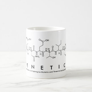 Tasse de nom de peptide de la génétique