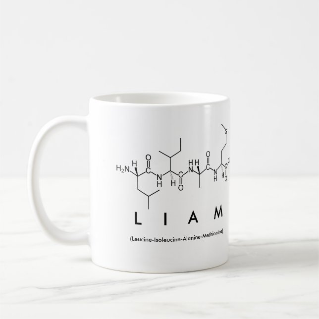Tasse de nom de peptide de Liam (Gauche)