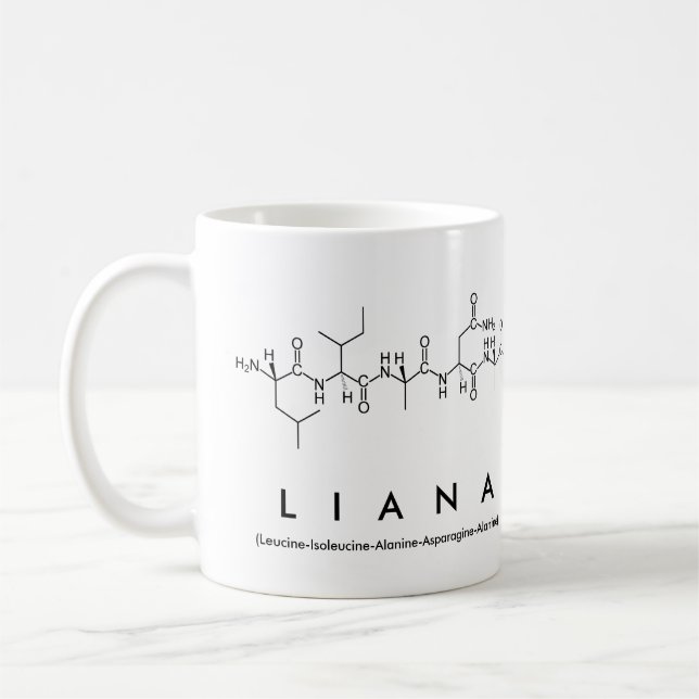 Tasse de nom de peptide de liane (Gauche)