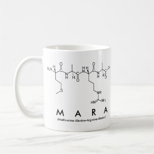 Tasse de nom de peptide de Mara