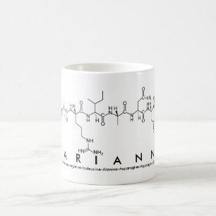 Tasse de nom de peptide de Marianne