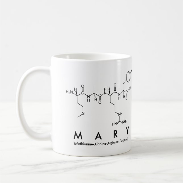 Tasse de nom de peptide de Mary (Gauche)