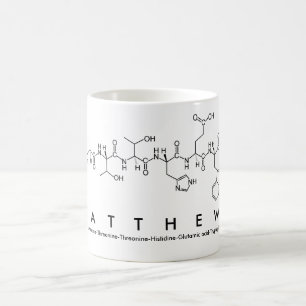 Tasse de nom de peptide de Matthew