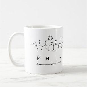 Tasse de nom de peptide de Phil