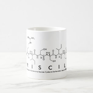 Tasse de nom de peptide de Priscila