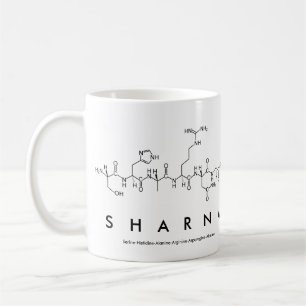Tasse de nom de peptide de Sharna