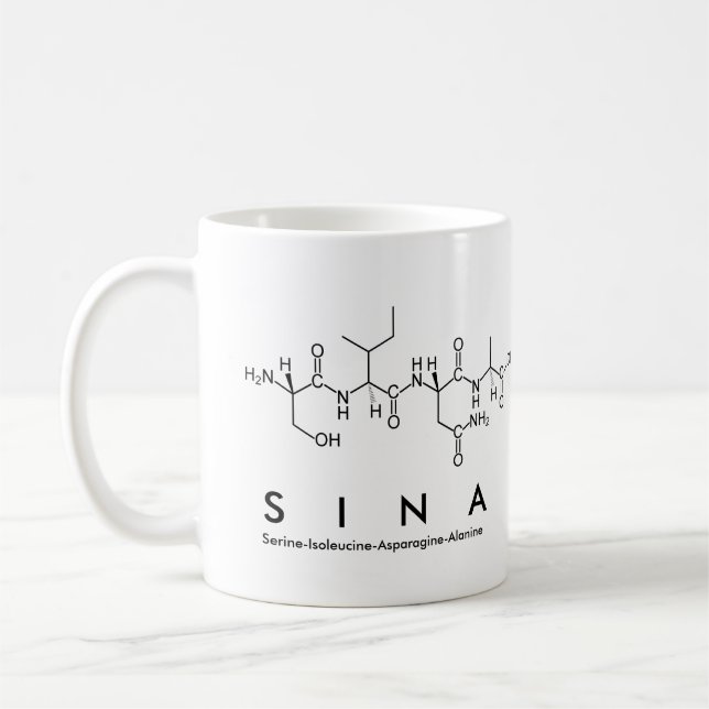 Tasse de nom de peptide de Sina (Gauche)