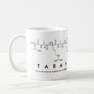 Tasse de nom de peptide de Tarah
