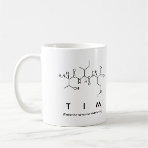 Tasse de nom de peptide de Tim