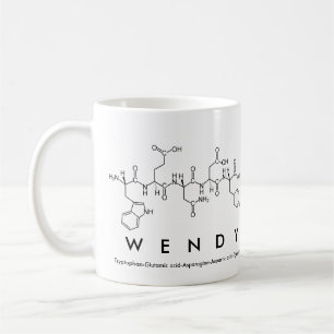 Tasse de nom de peptide de Wendy