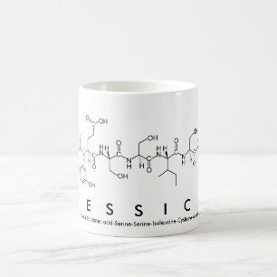 Tasse de nom de peptide de Yessica