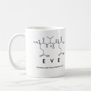 Tasse de nom de peptide d'Ève