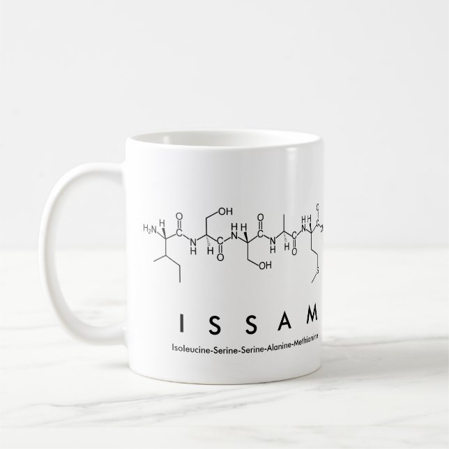 Tasse de nom de peptide d'Issam (Gauche)