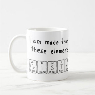 Tasse de nom de table périodique Cristal
