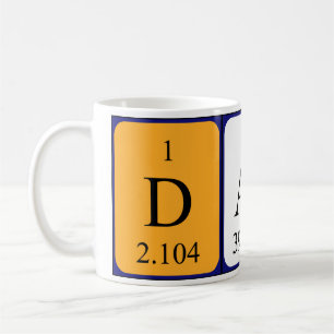 Tasse de nom de table périodique Darla