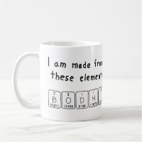 Tasse de nom de table périodique de Bodhi