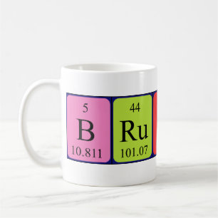 Tasse de nom de table périodique de Brutus