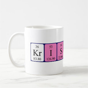 Tasse de nom de table périodique de Kristoff