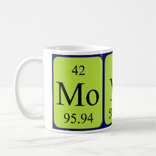 Tasse de nom de table périodique de Monica
