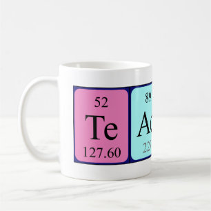 Tasse de nom de table périodique de professeur