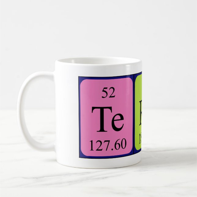 Tasse de nom de table périodique de Terese (Gauche)
