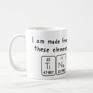 Tasse de nom de table périodique de Tina