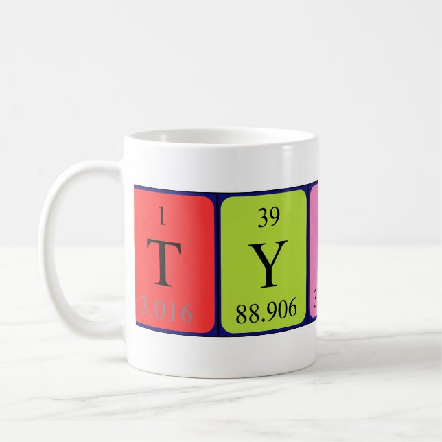 Tasse de nom de table périodique de Tyson (Gauche)
