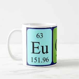 Tasse de nom de table périodique d'Eugene