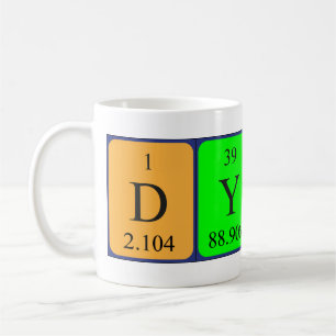 Tasse de nom de table périodique Dylan