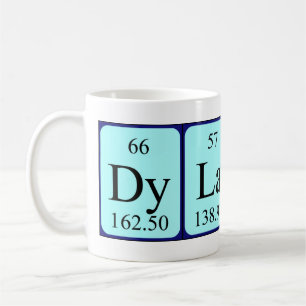 Tasse de nom de table périodique Dylano