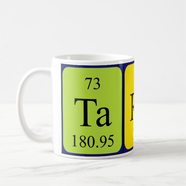 Tasse de nom de table périodique Tarah (Gauche)