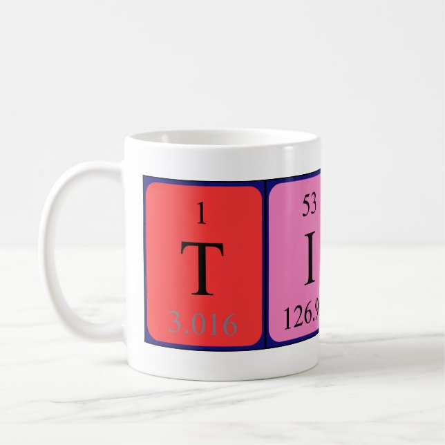 Tasse de nom de table périodique Tiarra (Gauche)