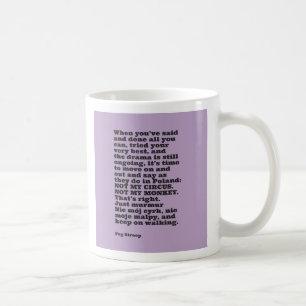 TASSE de non mon singe de Streep de cheville "non