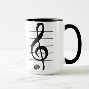 Tasse de note musicale de clef triple