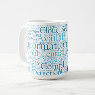 Tasse de nuage de mot de protection des données