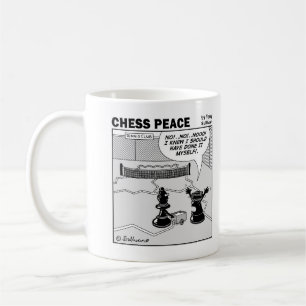 Tasse de paix d'échecs de scène de court de tenn