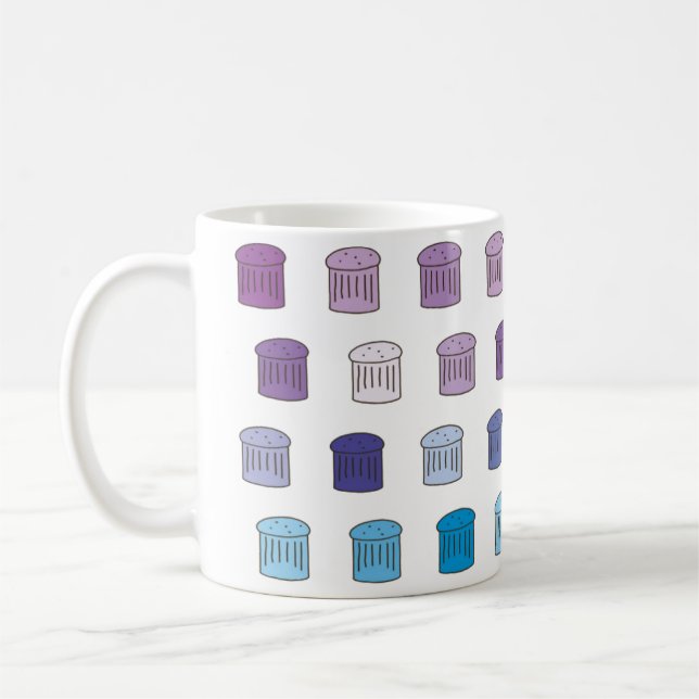 Tasse de Panettone de Pantone - bleu/pourpre (Gauche)
