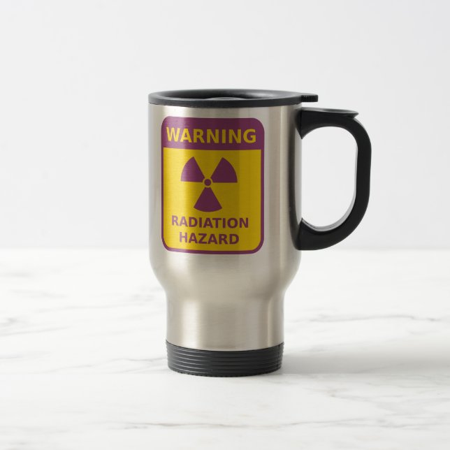 Tasse de panneau d'avertissement de rayonnement (Droit)